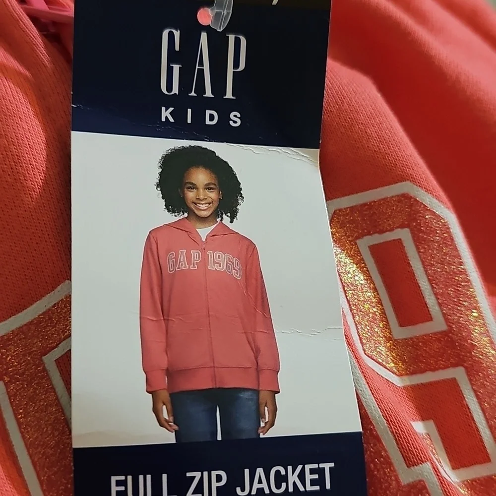 Gap Kids Full Zip French Terry Jacket Pink